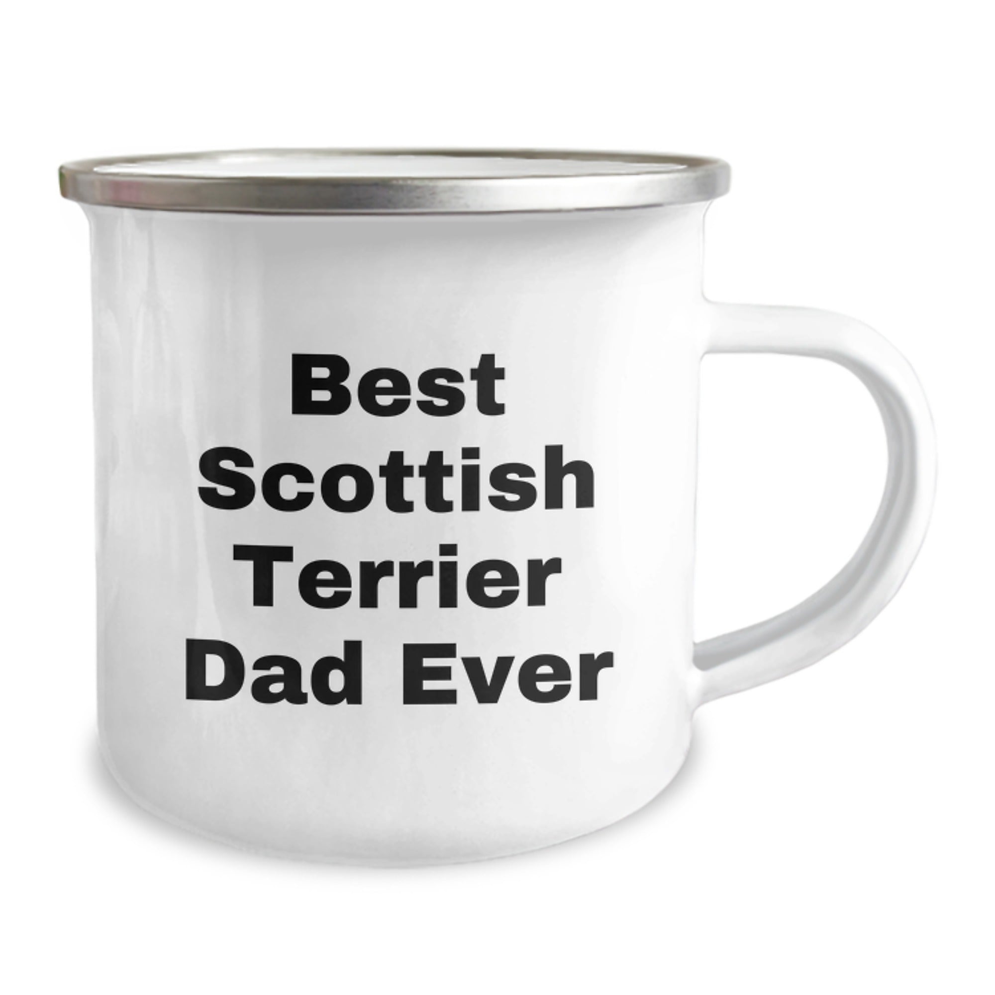 Funny Scottish Terrier Dog Gifts for Men from Best Scottish Terrier Dad Ever, 12 oz Camping Mug, Birthday Unique Gifts - Image 2