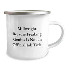 Funny Millwright Gifts for Men Christmas Unique Presents from Friends and Family Millwright Camping Mug - Image 2