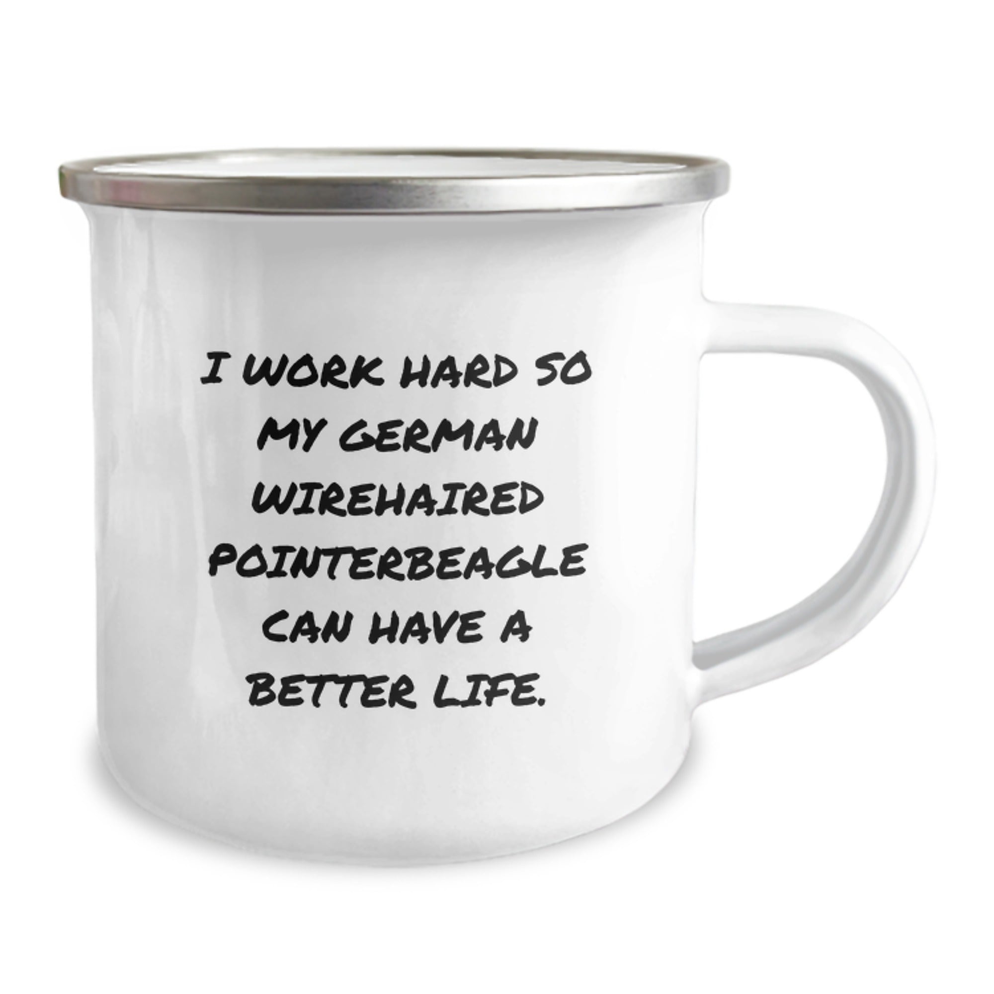 German Wirehaired Pointer Dog Lover's Camping Mug - Valentine's Unique Gifts from Men for German Wirehaired Pointer Dog Owners - Inspirational Coffee Mug for Camping Enthusiasts - Image 2