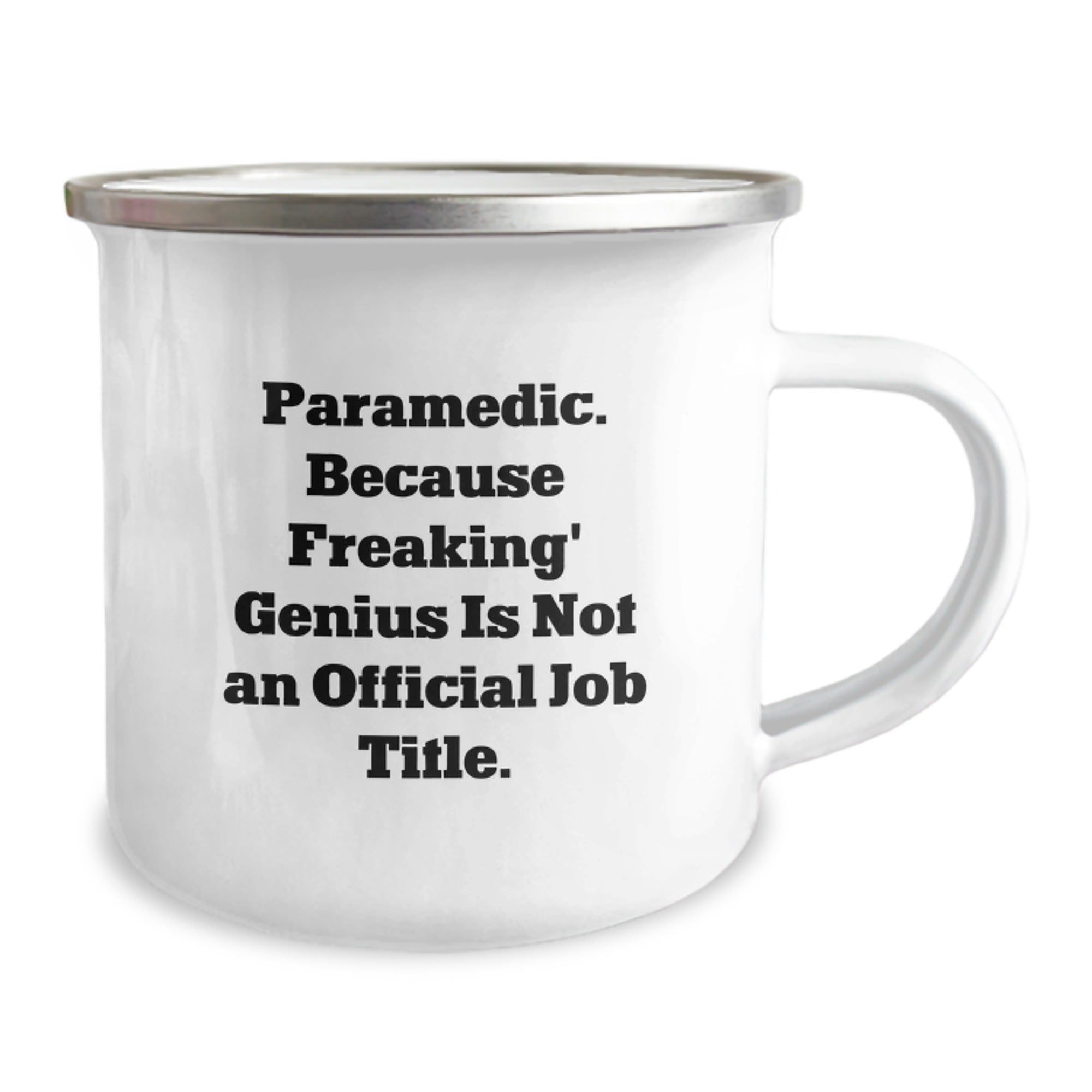 Funny Rescue Worker Gifts from Friends, Unique Christmas Unique Gifts for Rescue Worker Men, Rescue Worker Camping Mug with 'Rescue Worker. Because Freaking' genius Is Not An Official Job Title.' - Image 2
