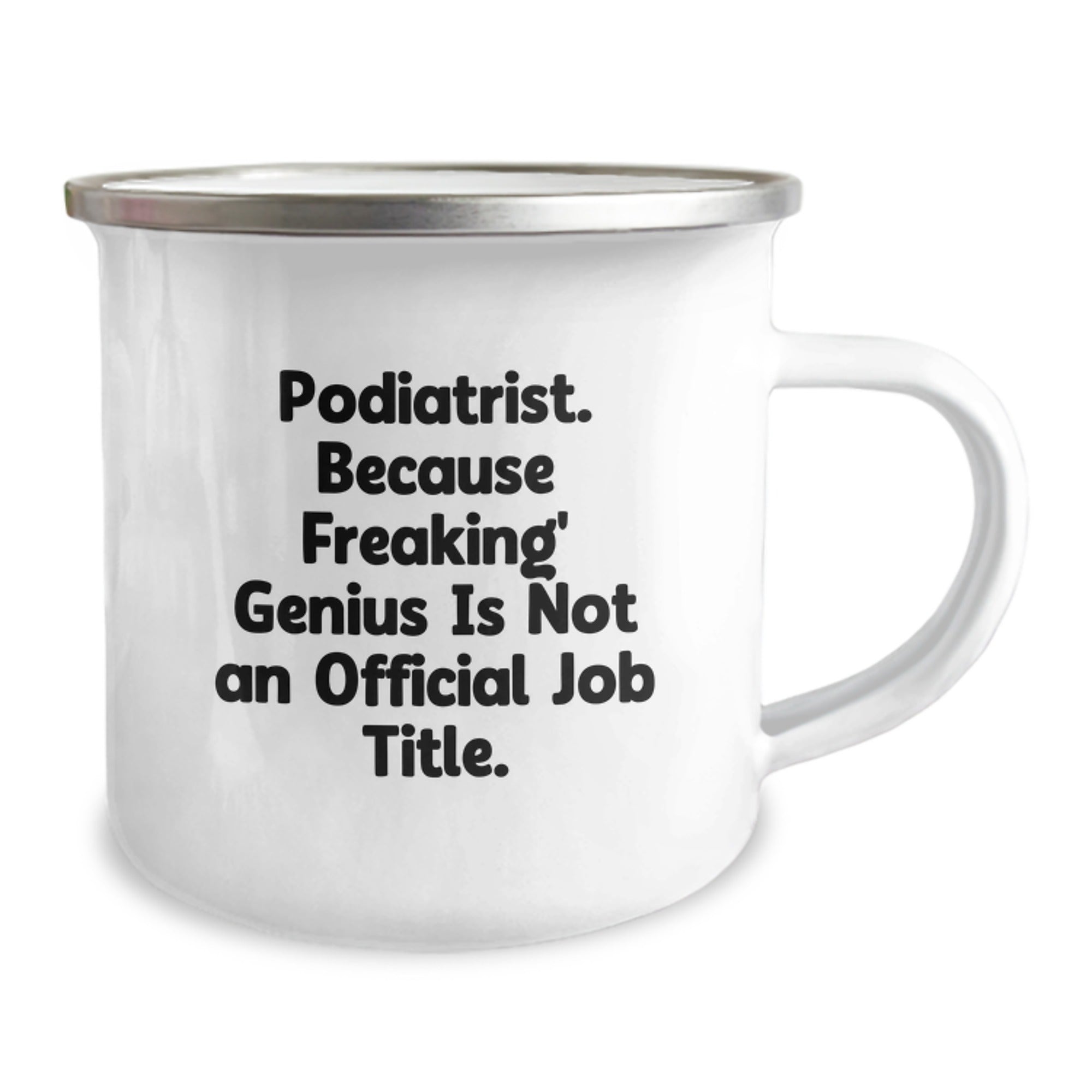 Funny Podiatrist Gifts from Friends Christmas Unique Mugs - 'Podiatrist. Because Freaking' genius Is Not An Official Job Title.' - Image 2