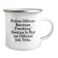Funny Police Officer Camping Mug for Valentine's Unique Gifts from Family to Police Officers - Image 2
