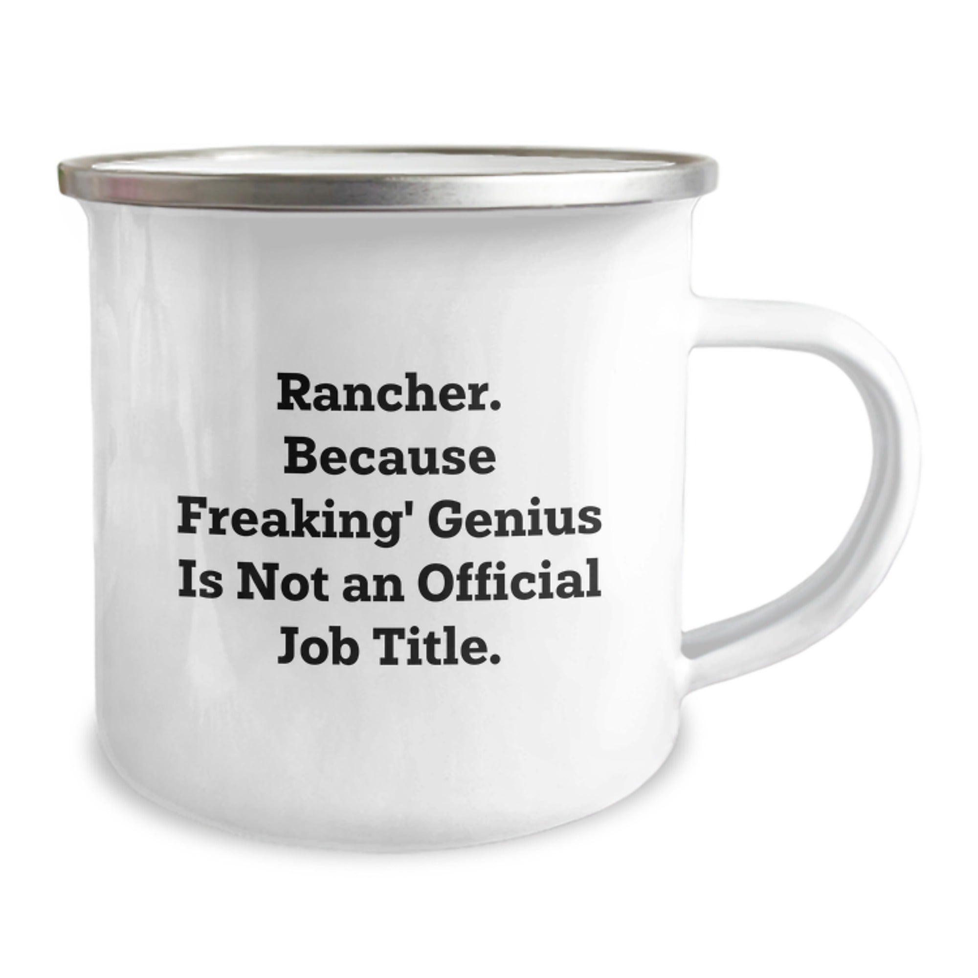 Rancher Christmas Unique Gifts from Men to Men Funny Camping Mug - genius Official Job Title Not Required - Image 2