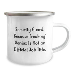 Funny Quotes for Security Guard Christmas Camping Mug Gifts from Friends to Family - Image 2