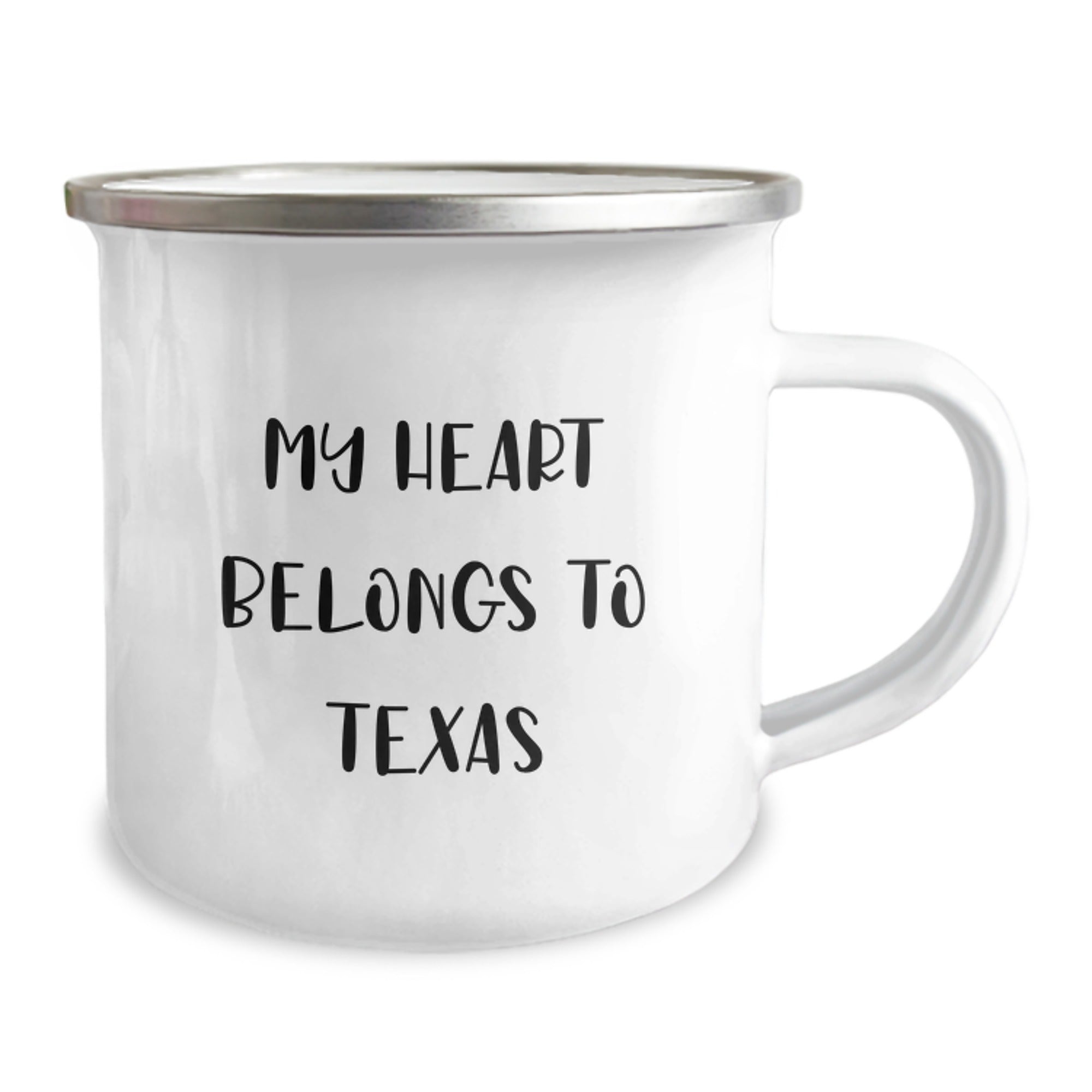 Funny Texas Camping Mug Gifts from Friends for Birthday 'My Heart Belongs To Texas' Lovers, Texas Gifts for Him Her Family - Image 2