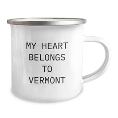 Vermont Camping Mug Gifts from Men to Family - My Heart Belongs To Vermont - Image 2