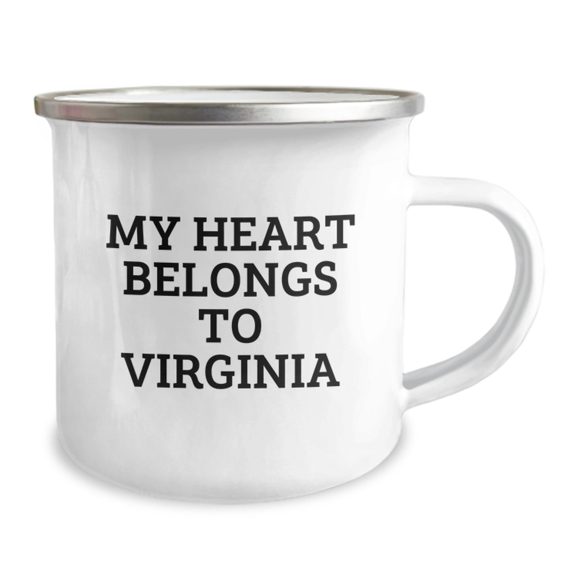 Virginia Lovers' Funny Camping Mug, Gifts from Friends to Virginia, My Heart Belongs To Virginia, Birthday Unique Gifts for Him or Her - Image 2