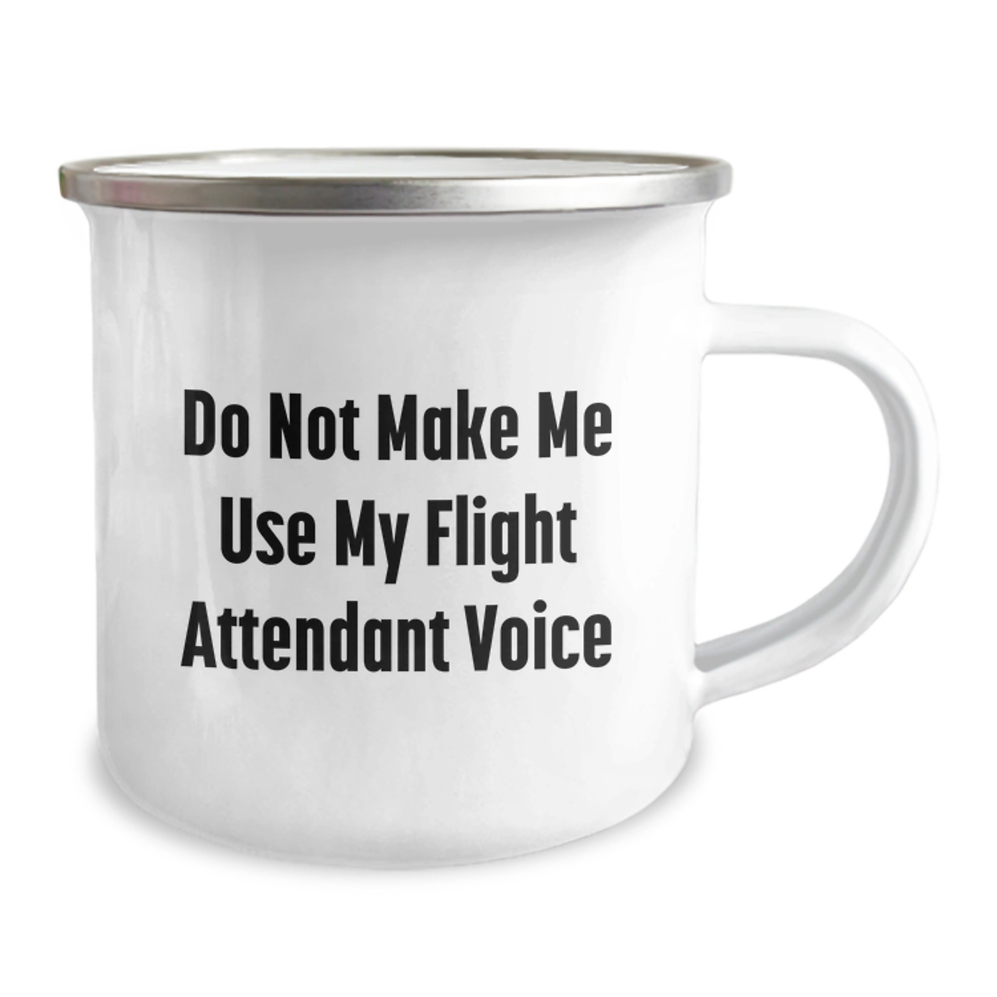 Funny Flight Attendant Christmas Unique Gifts for Flight Attendant Friends from Coworkers Friends Women - Do Not Make Me Use My Flight Attendant Voice Camping Mug - Image 2