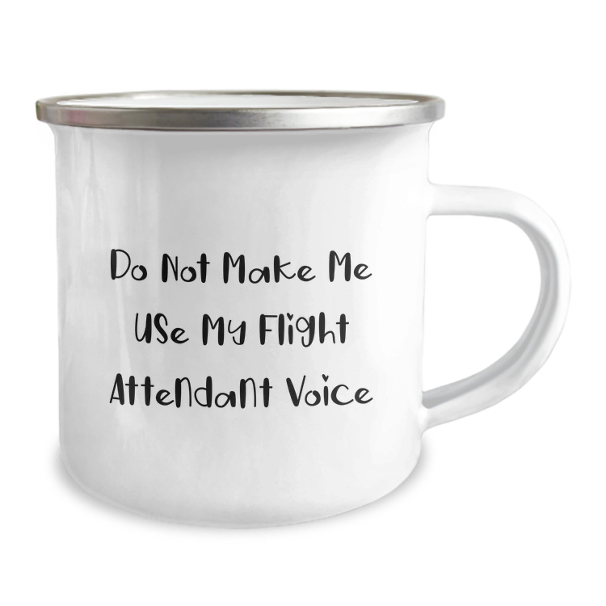 Funny Flight Attendant Gifts for Men Christmas Unique Gift Ideas from Coworkers, Flight Attendant Camping Mug with Humorous 'Do Not Make Me Use My Flight Attendant Voice' Quote - Image 2