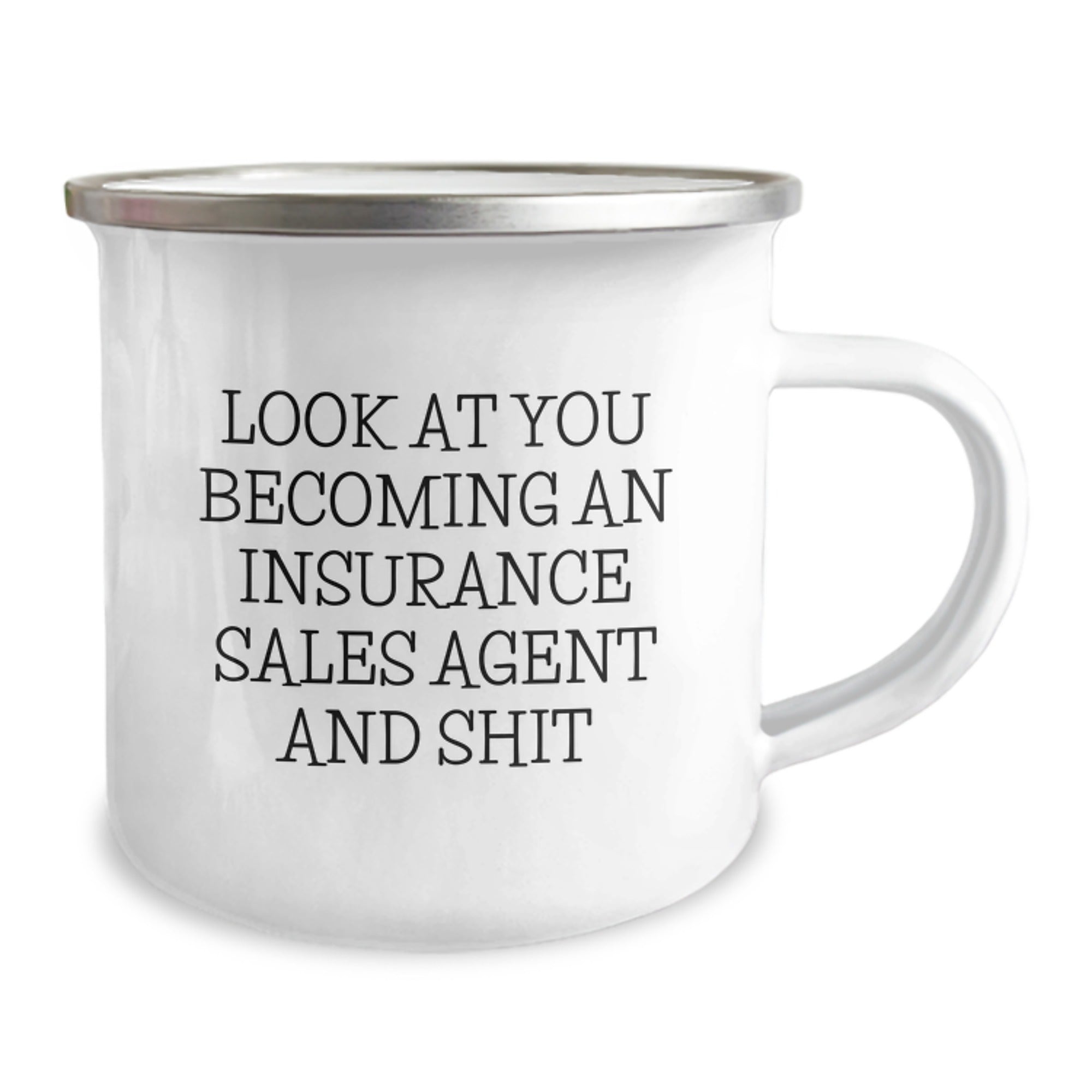 Funny Insurance Sales Agent Gifts for Men from Friends, Christmas Unique Mugs for Insurance Sales Agent, 'Look At You Becoming An Insurance Sales Agent And Shit' - Image 2