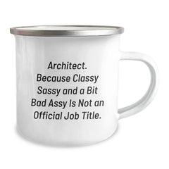Funny Architect Mugs for Friends, Unique Gifts from Women, Inspirational Quote for Camping Lover - Christmas Architect Mug - Image 2