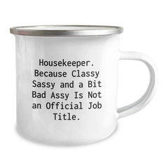 Funny Gifts from Friends - Housekeeper Humor for Christmas Unique Gifts, Housekeeper, Camping Mug, Funny Quote - Image 2