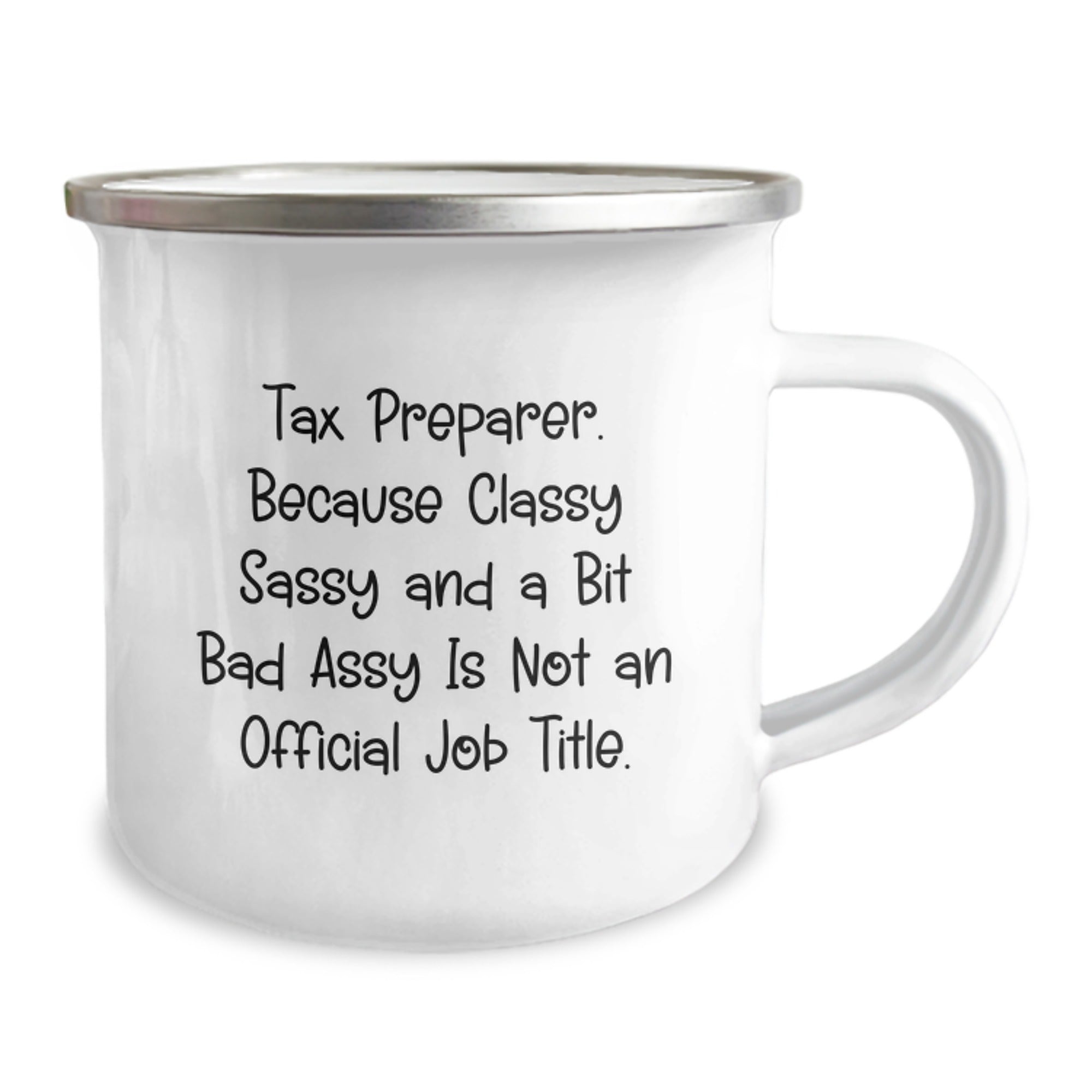 Funny Tax Preparer Gifts from Friends, Unique Christmas Unique Gifts for Tax Preparer, 12 oz Stainless Steel Camping Mug with Quirky Quote - Image 2