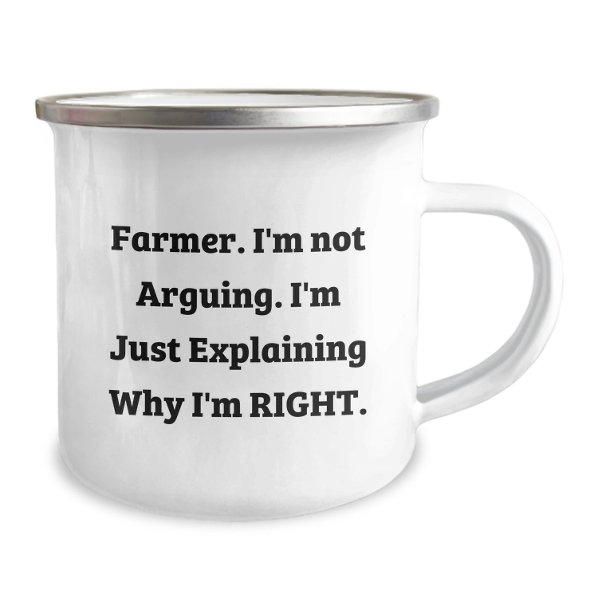 Farmer Funny Mugs Gifts from Friends for Christmas Unique Farmer Mugs - 'I'm Not Arguing, I'm Just Explaining Why I'm Right' Funny Camping Mug - Image 2
