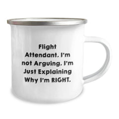 Funny Flight Attendant Gifts from Friends to Flight Attendants - Flight Attendant Camping Mug - Christmas Unique Mugs for Flight Attendant - Image 2