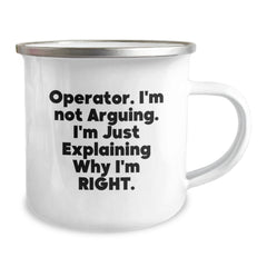 Operator Camping Mug Gifts for Friends, Christmas Unique Operator Mugs from Friends, Funny Operator Quotes, Operator Enthusiast Gifts, Operator Coffee Mug - Image 2