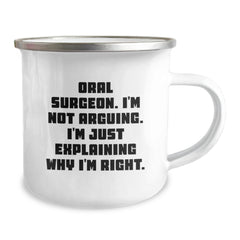 Funny Oral Surgeon Gifts from Friends, Unique Camping Mug for Oral Surgeon, Christmas Unique Gifts for Men - Image 2