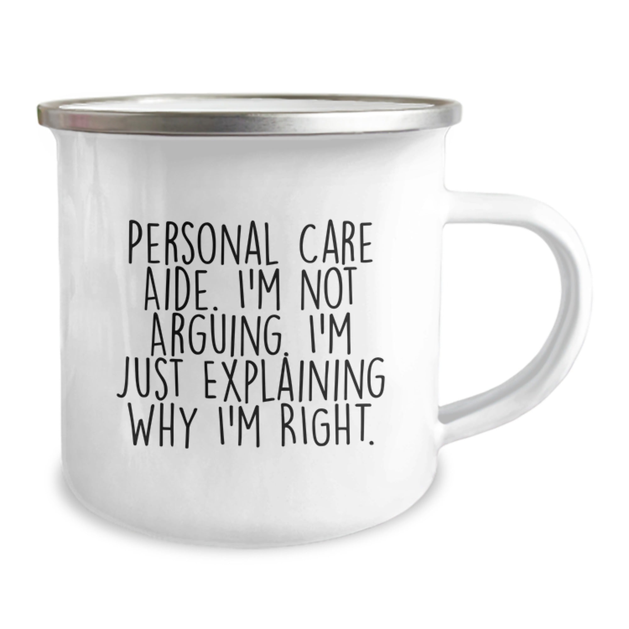 Funny Personal Care Aide Gifts from Men - Explaining Right Christmas Unique Mugs for Personal Care Aide Women - Camping Mug for Personal Care Aide Enthusiasts - Image 2