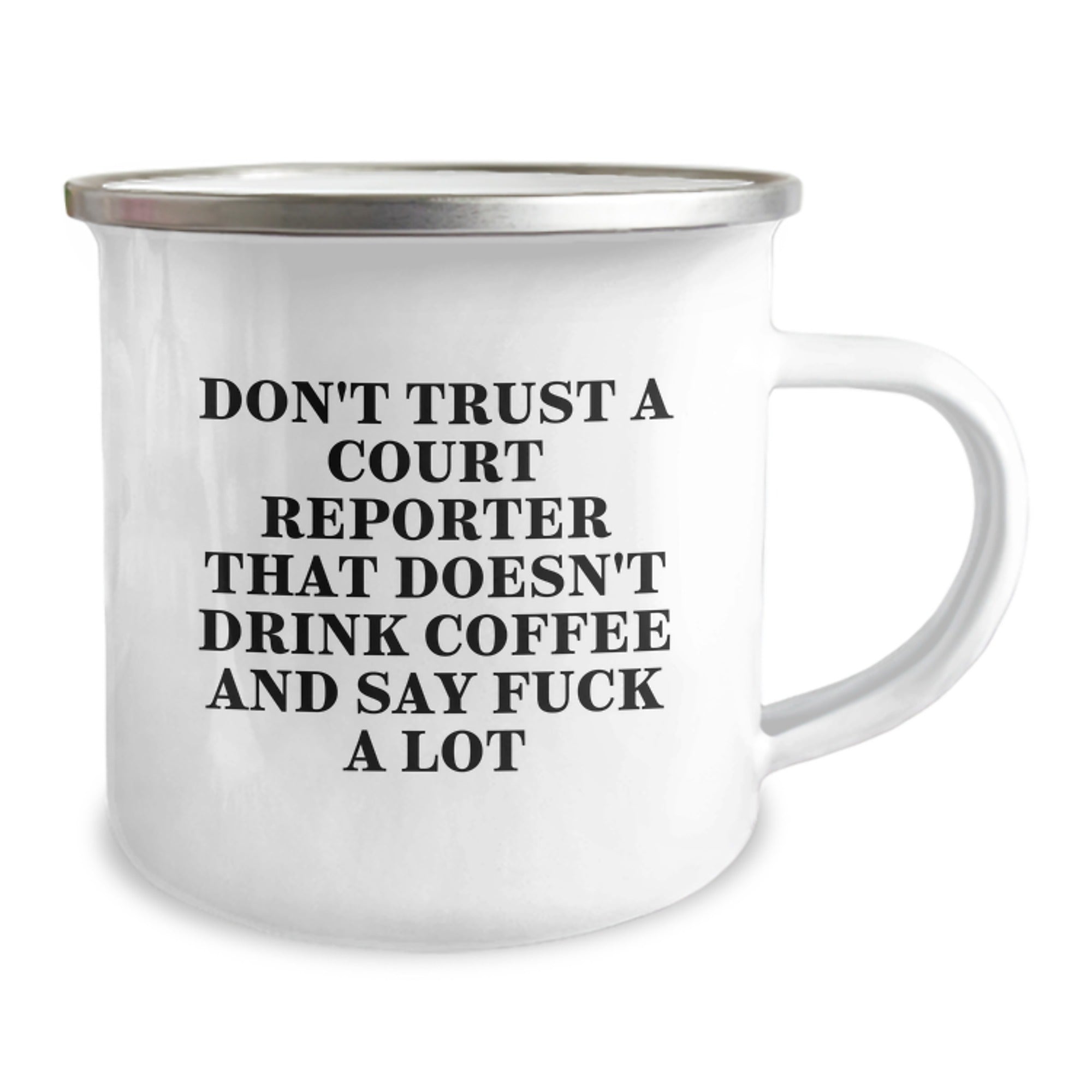 Funny Court Reporter Gifts from Family - 'Don't Trust Court Reporter' Camping Mug for Court Reporters, Unique Christmas Unique Gifts for Court Reporters, Court Reporter Friends - Image 2