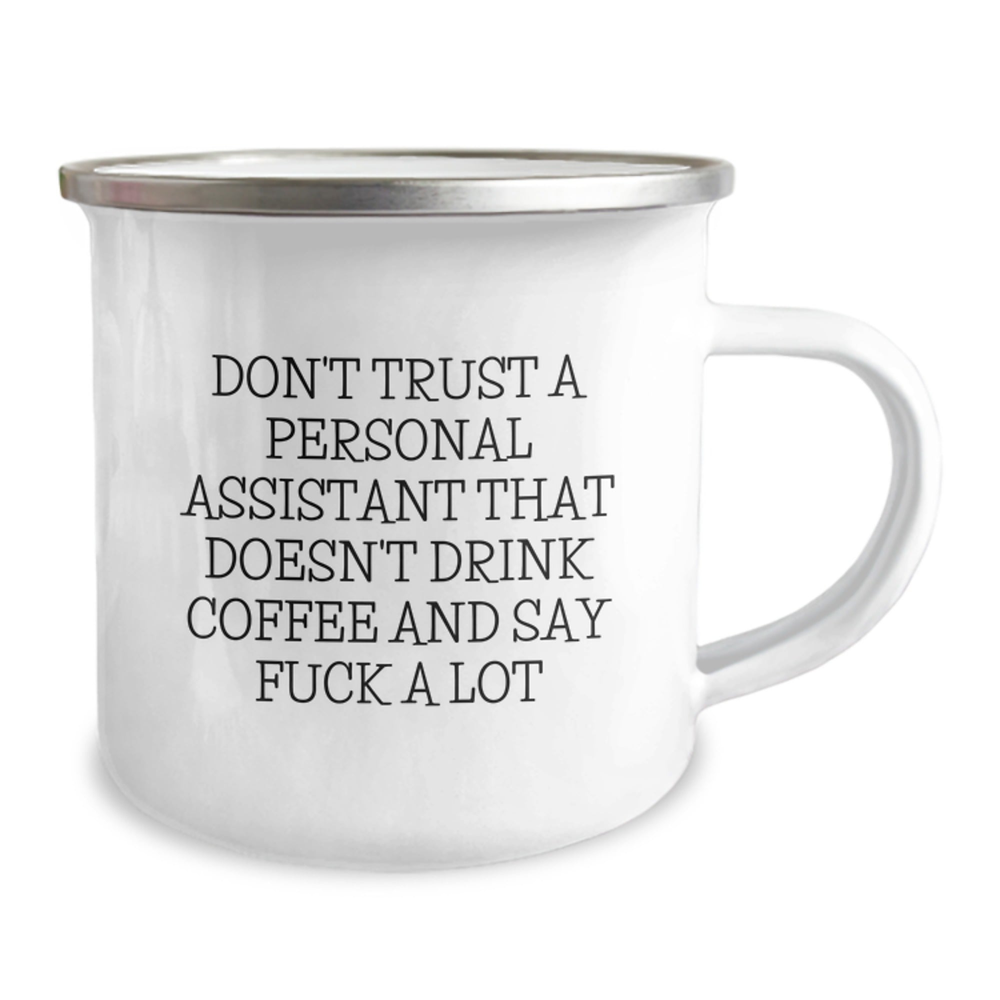 Gifts from Friends and Family for Personal Assistant, Funny Quote Christmas Unique Gifts, Camping Mug, 12 oz Capacity, Stainless Steel with Enamel Finish - Image 2