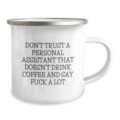 Gifts from Friends and Family for Personal Assistant, Funny Quote Christmas Unique Gifts, Camping Mug, 12 oz Capacity, Stainless Steel with Enamel Finish - Image 2