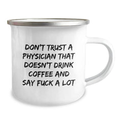 Funny Physician Gifts from Friends, Unique Camping Mug for Physicians, Ideal Gift for Men on Christmas - Image 2