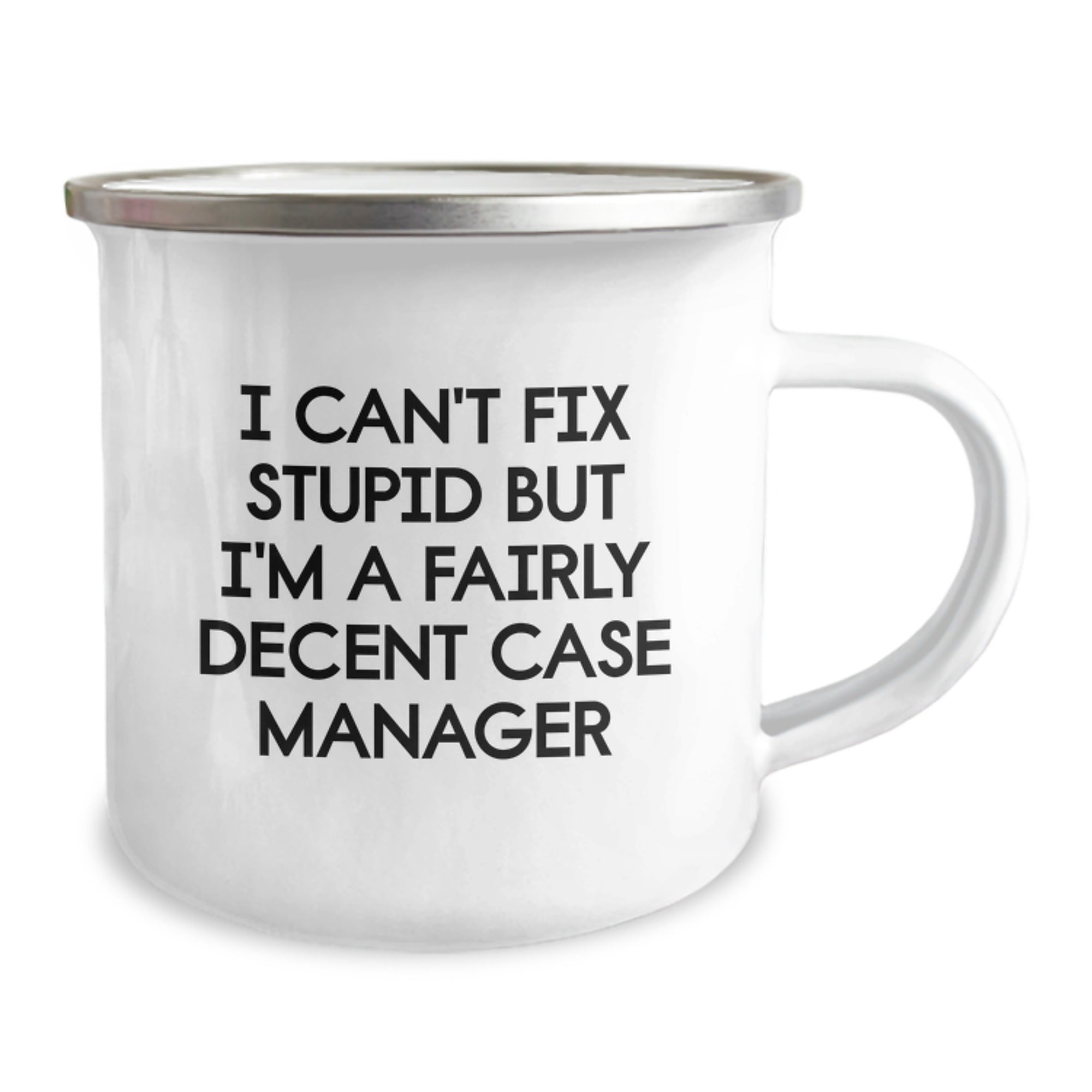 Funny Case Manager Gifts from Men, Christmas Unique Mug for Friends, I 'Can't Fix Stupid' Case Manager - Image 2