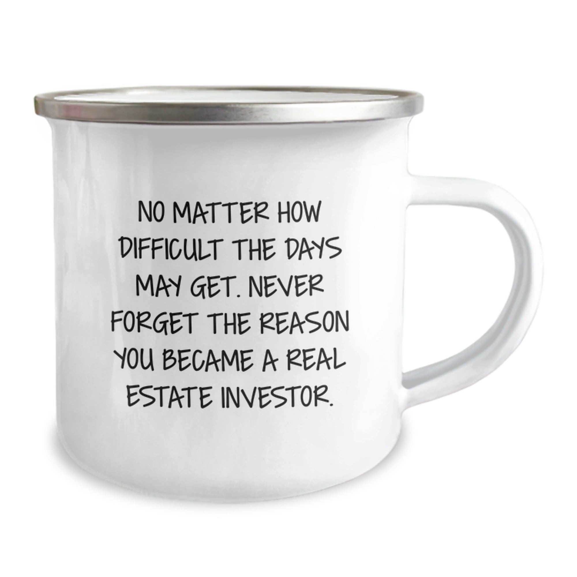 Real Estate Investor Gift Ideas, Funny Inspirational Quote Mug for Men, Women, Friends, or Coworkers, Unique Camping Mug with Stainless Steel Finish, Perfect for Christmas Unique Gifts - Image 2