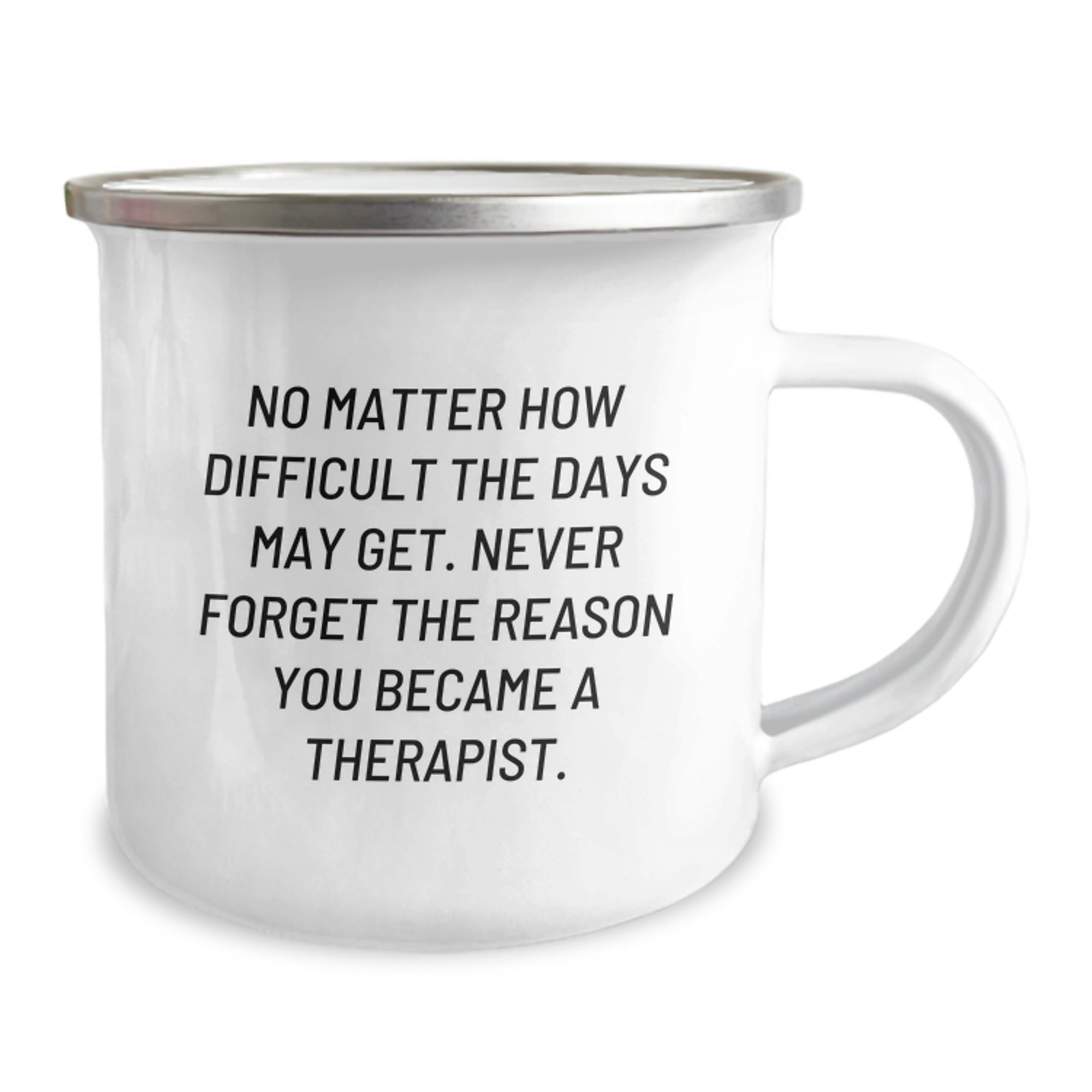 Funny Therapist Gifts from Friends, Unique Camping Mugs for Therapist Graduation, Inspirational Quote, 12 oz Stainless Steel, Hand Wash Only, Permanent Printing - Image 2