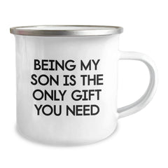 Son's Camping Adventure, Funny Quote, Graduation Unique Gifts from Dad to Son, The Perfect Camping Mug - Image 2