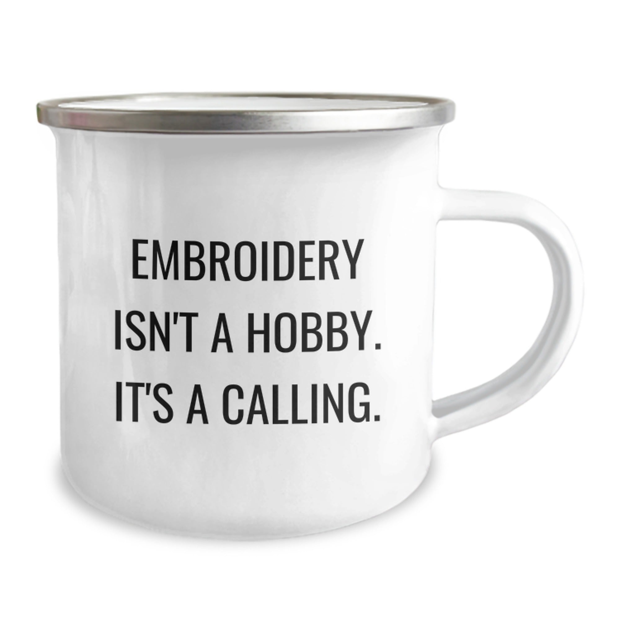Embroidery Isn't A Hobby Gifts from Friends for Embroidery Enthusiasts, Graduation Unique Gifts, Camping Mug for Men, Women, Friends, Coworkers - Image 2