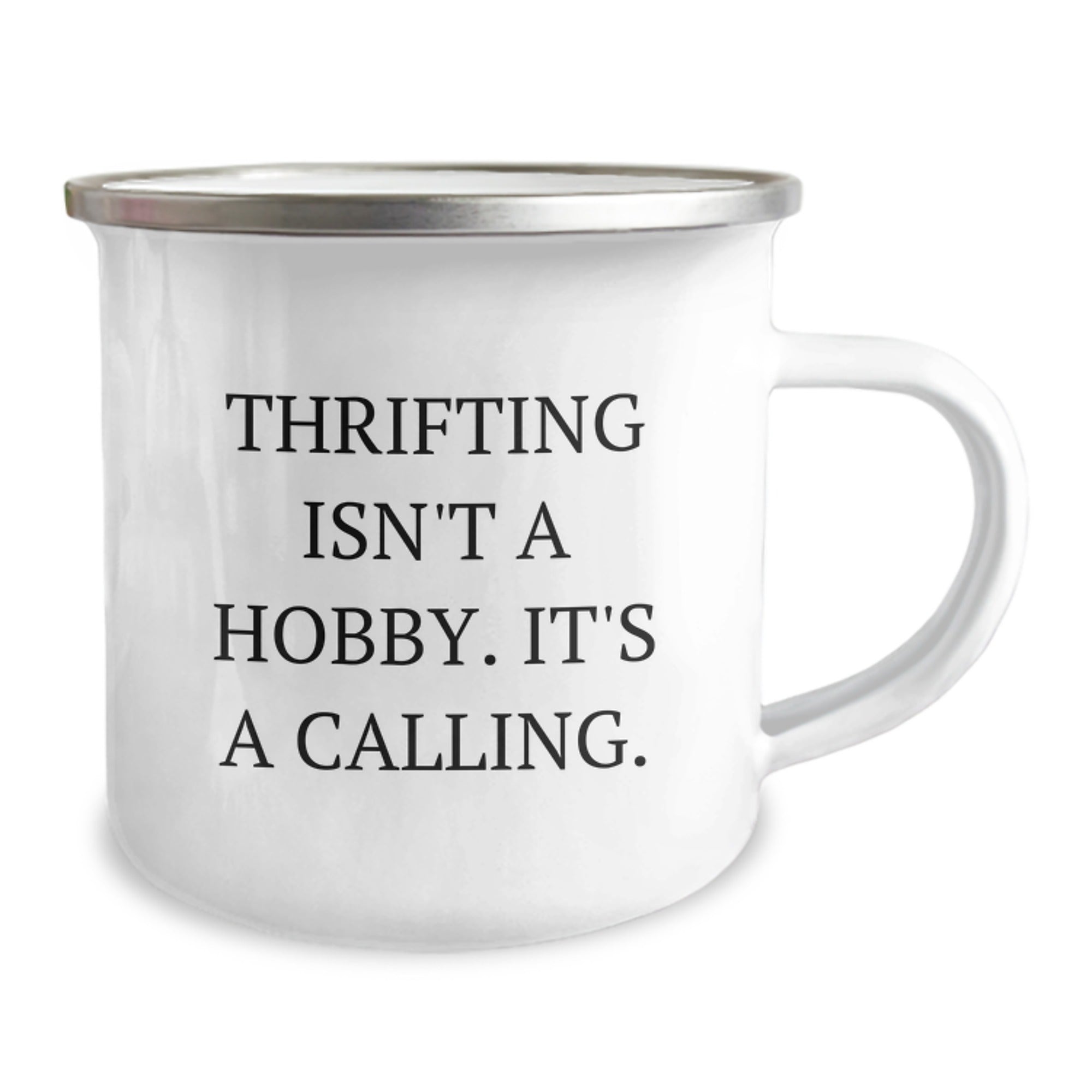 Gifts from Thrifting Lovers - Camping Mug for Thrifting Enthusiasts, Funny Quote - Christmas Unique Gifts for Men, Women, Friends, Family - Image 2