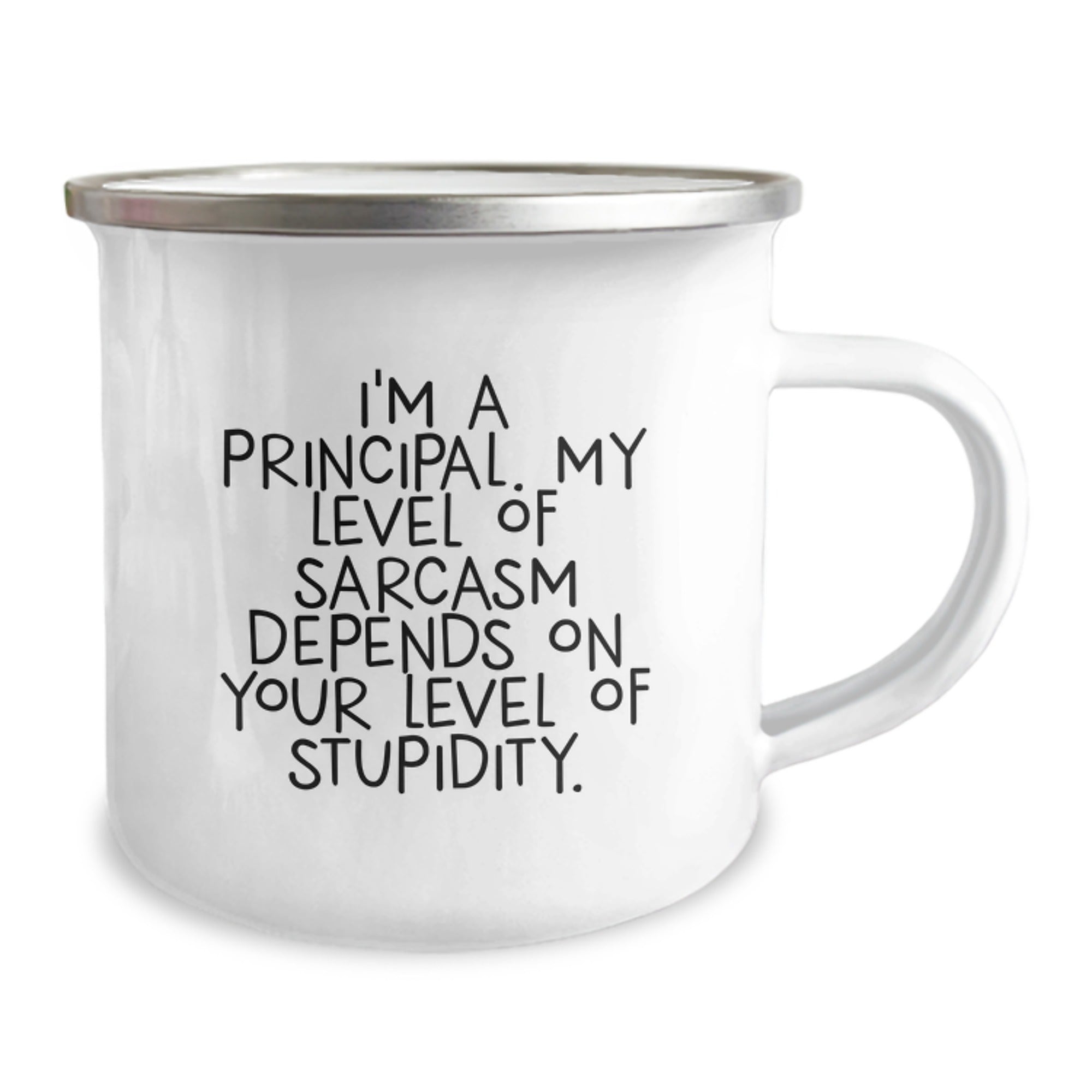 Funny Principal Gifts from Men, Principal Christmas Unique Mugs for Work Friends - I'm A Principal. My Level Of Sarcasm Depends On Your Level Of Stupidity. - Image 2