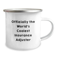 Funny Insurance Adjuster Gifts from Friends and Family for Graduation - Officially The World's Coolest Insurance Adjuster Stainless Steel Camping Mug - Image 2