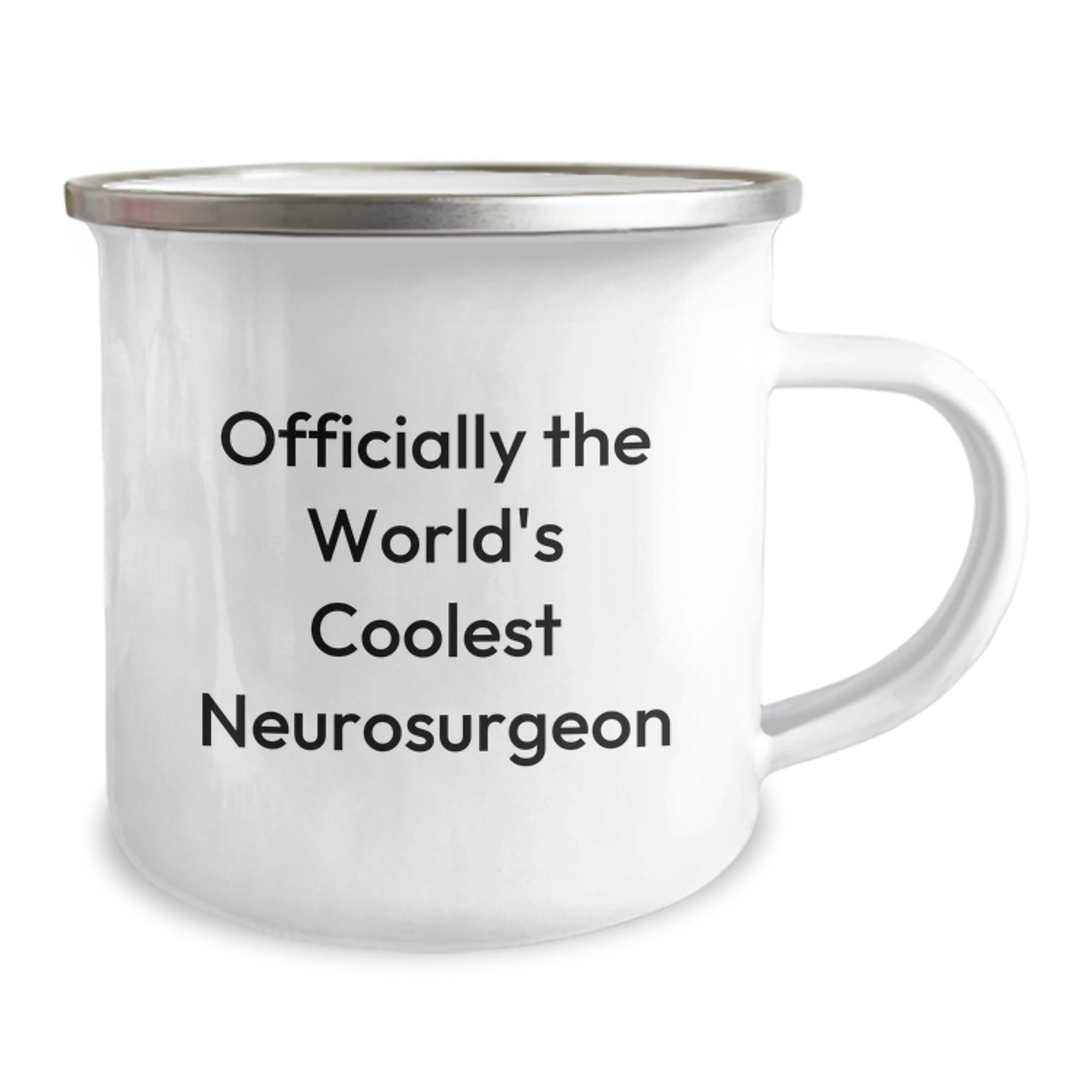 Funny Gifts for Neurosurgeon Friends - 'Officially The World's Coolest Neurosurgeon' Camping Mug, 12 oz Stainless Steel - Image 2