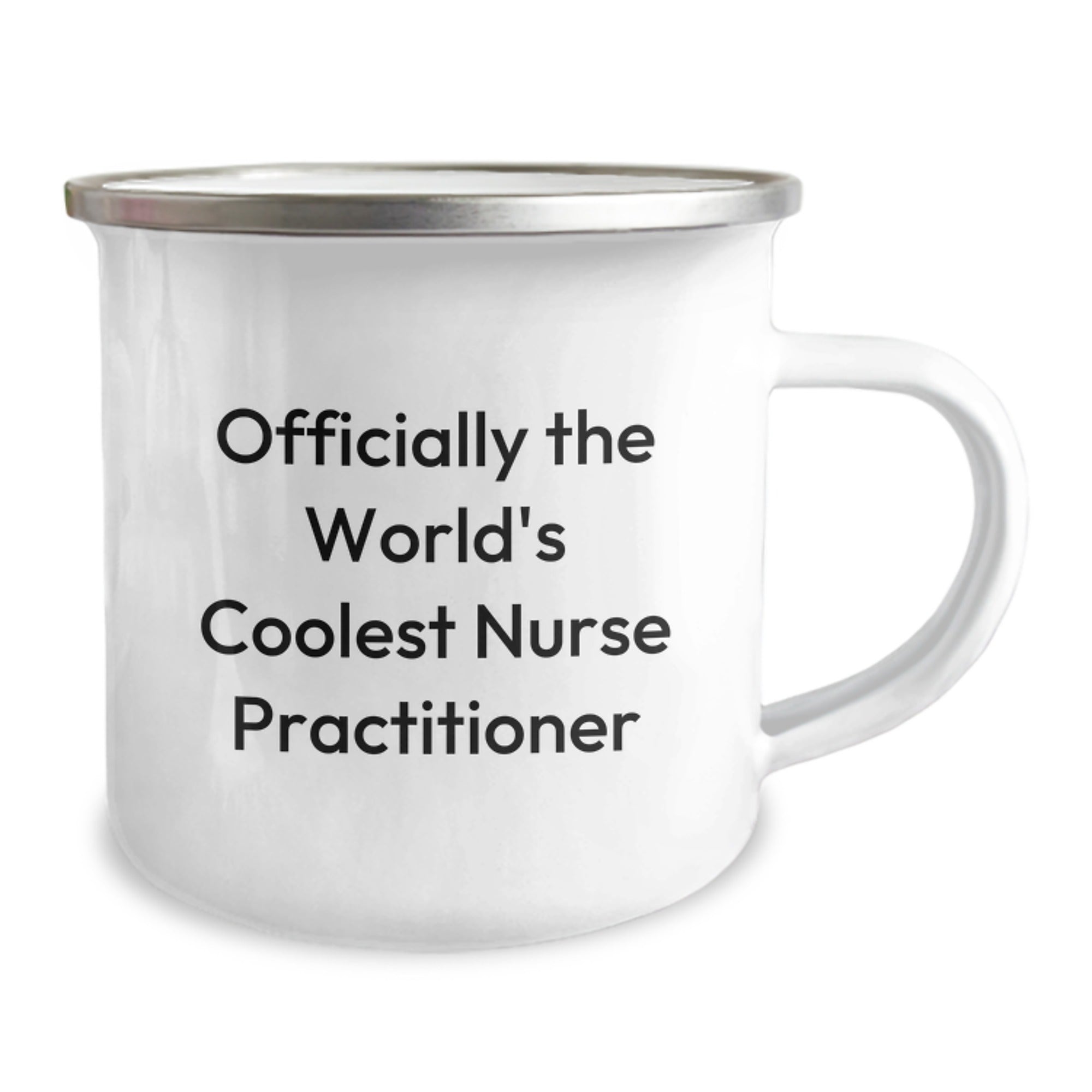 Funny Nurse Practitioner Gifts from Friends to Men, Coolest Camping Mug for Graduation, 'Officially The World's Coolest Nurse Practitioner' - Image 2