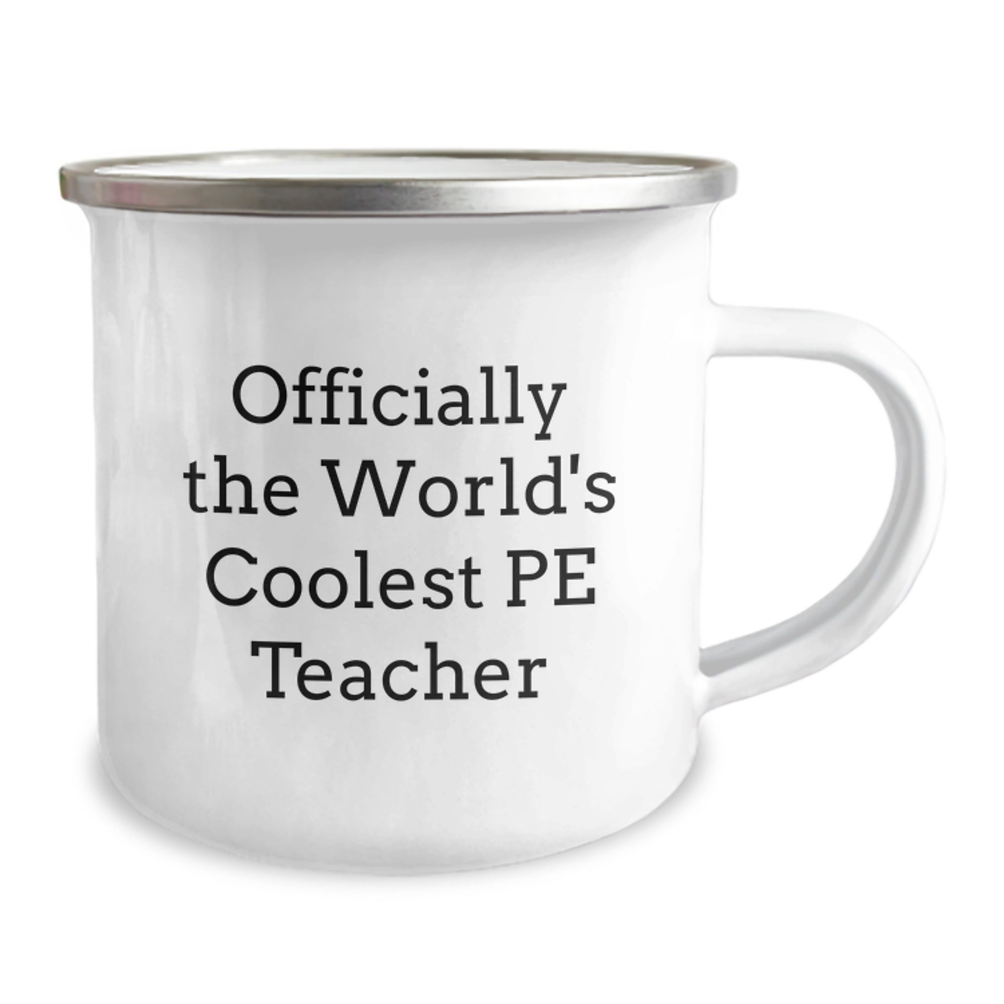'Officially The World's Coolest PE Teacher' Funny Camping Mug Gifts for PE Teacher Friends - Unique Christmas Unique Gifts from Friends to PE Teacher - Image 2