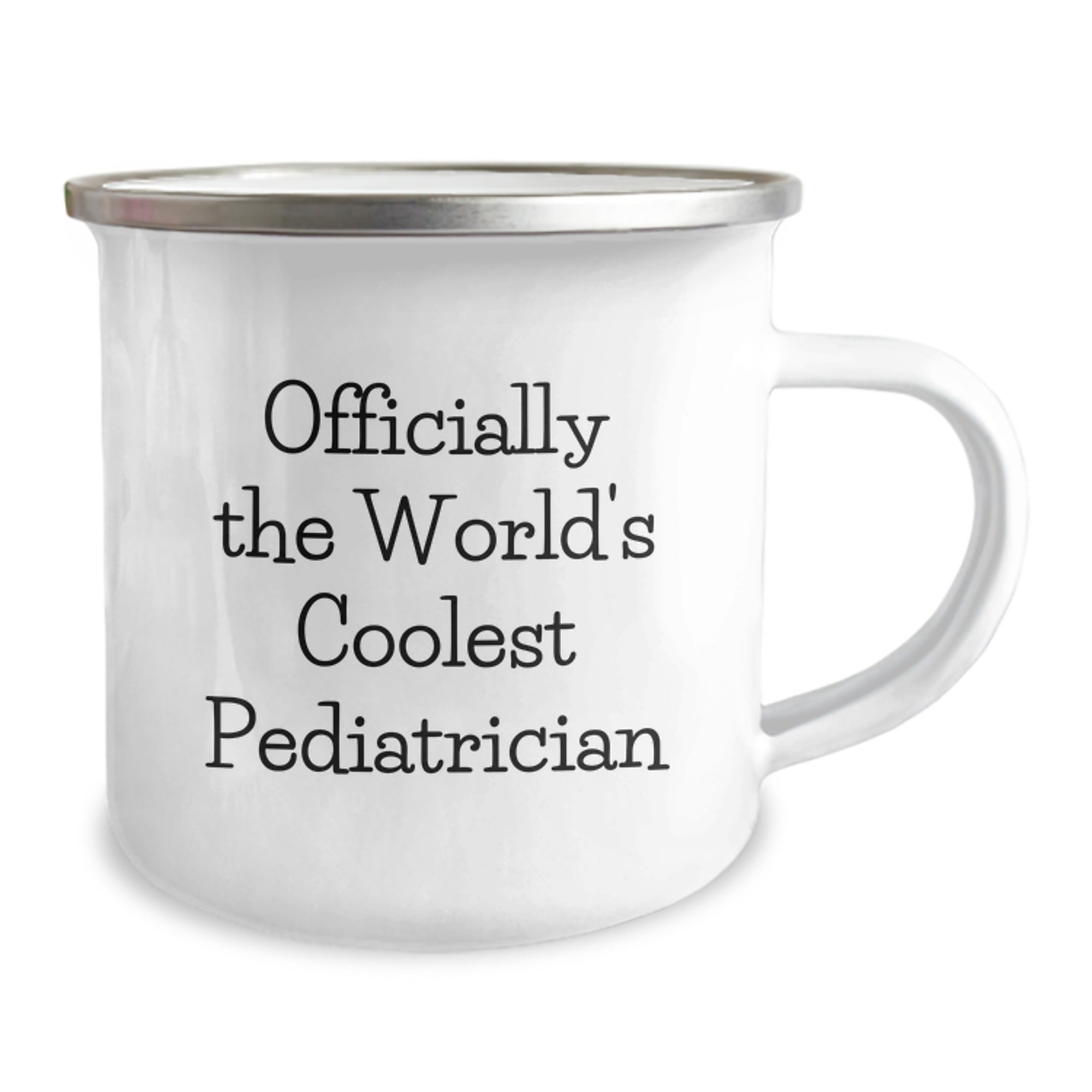 Funny Pediatrician Gifts, 'Officially The World's Coolest Pediatrician' Camping Mug, Birthday Presents for Pediatrician Friends, Gifts from Family, 12 oz Stainless Steel with Enamel Finish - Image 2