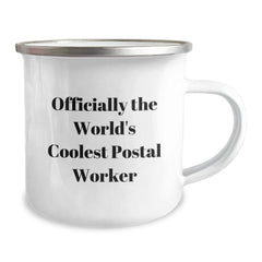 Funny Postal Worker Gifts, Officially The World's Coolest Postal Worker Mugs, Camping Mug for Postal Worker Lover, Christmas Unique Gifts from Friends to Men - Image 2