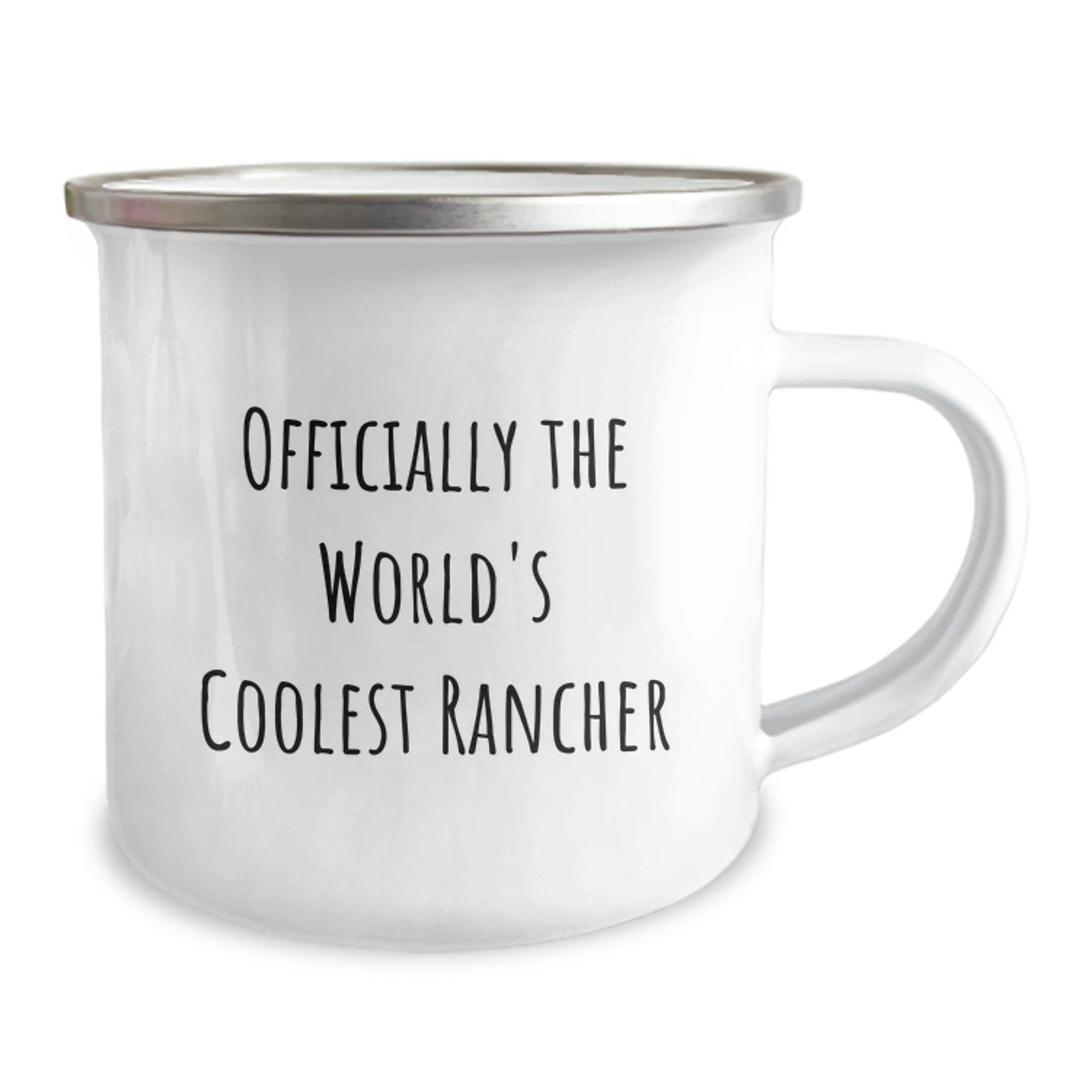 Rancher Gifts from Friends, Unique Birthday Unique Gifts for Ranchers, 'Officially The World's Coolest Rancher' Funny Camping Mug - Image 2