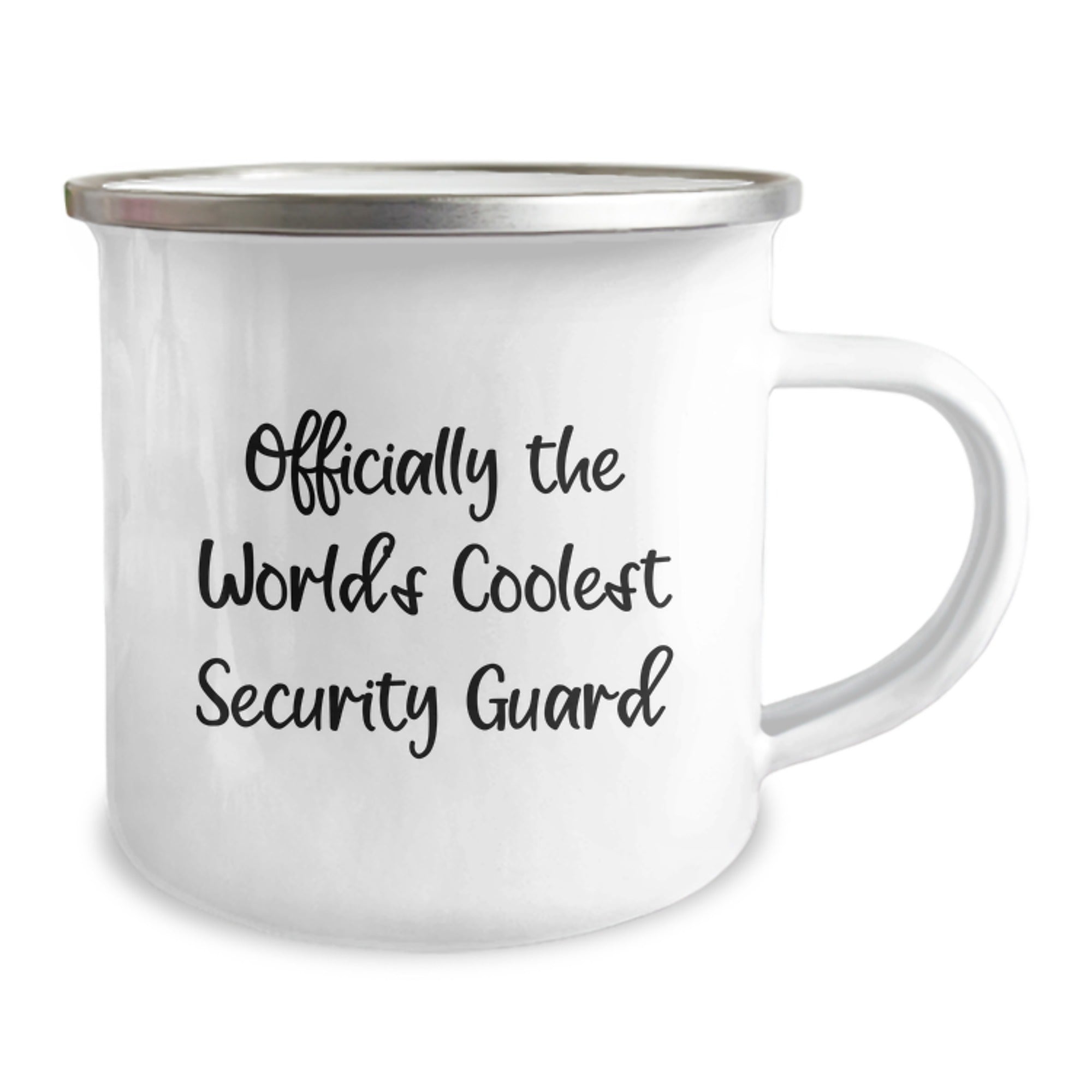 Funny Security Guard Gifts from Friends for Graduation - Officially The World's Coolest Security Guard Camping Mug, 12 oz Stainless Steel with Enamel Finish - Image 2