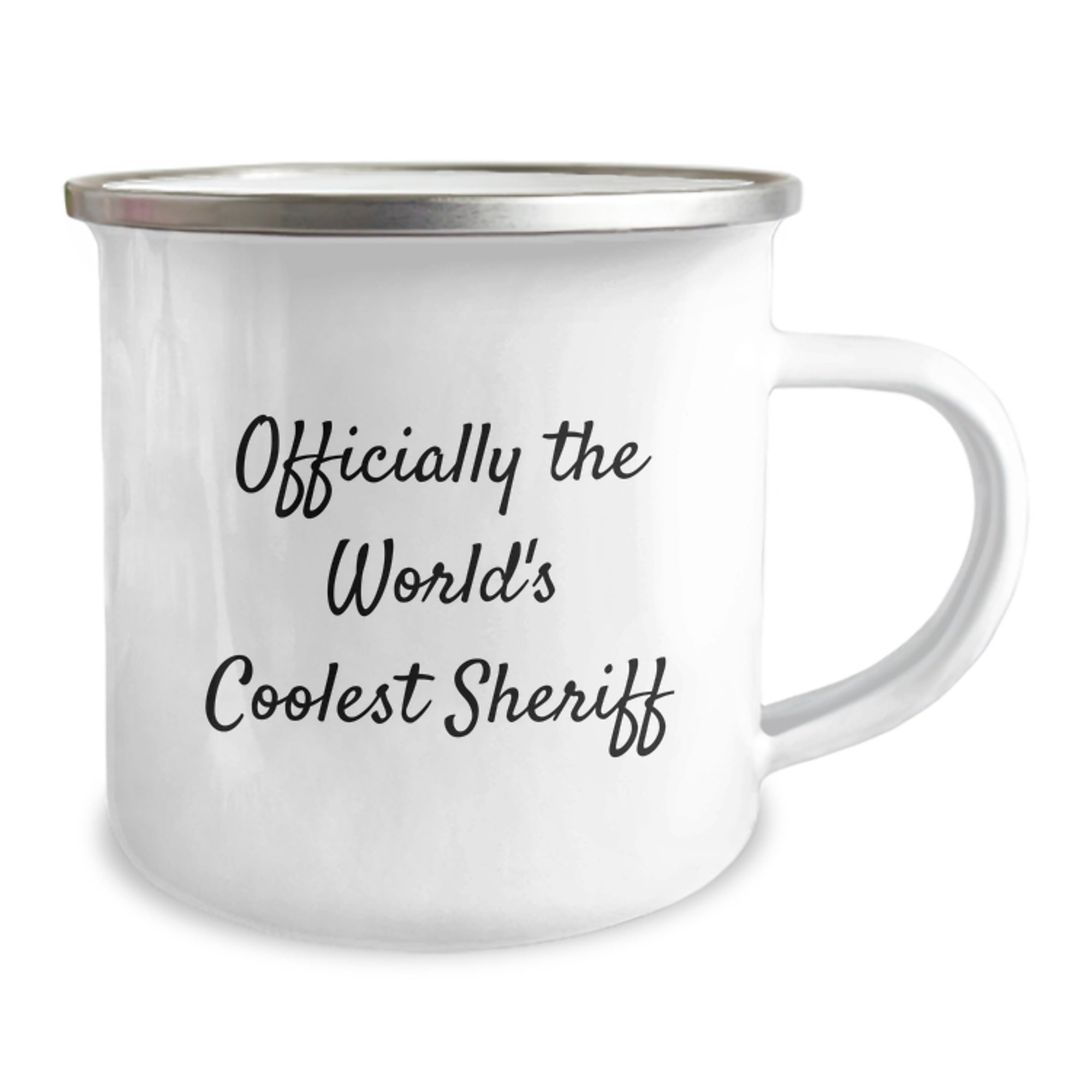 Funny Sheriff Gifts for Graduation - 'Officially The World's Coolest Sheriff' Camping Mug for Men, Women, Friends, Coworkers, Family - Gifts from Mom, Dad, Friends, Coworkers, Family - Image 2
