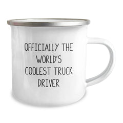 Funny Gifts for Truck Driver, Officially The World's Coolest Truck Driver Mug, Birthday Unique Gifts from Friends to Men - Image 2
