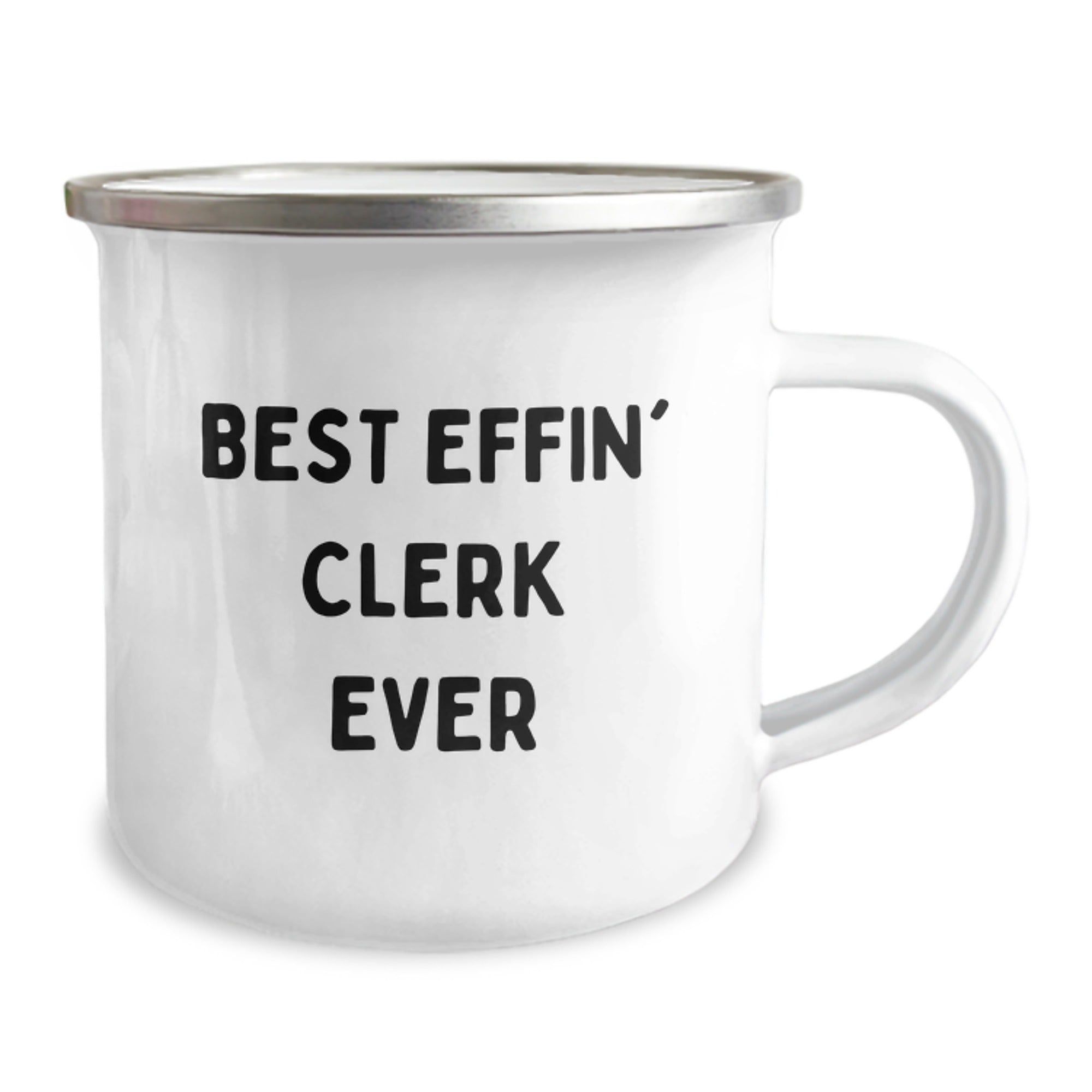 Funny Clerk Gifts for Men, Camping Mug with Best Effin' Clerk Ever Quote, Christmas Unique Gifts from Friends to Family - Image 2