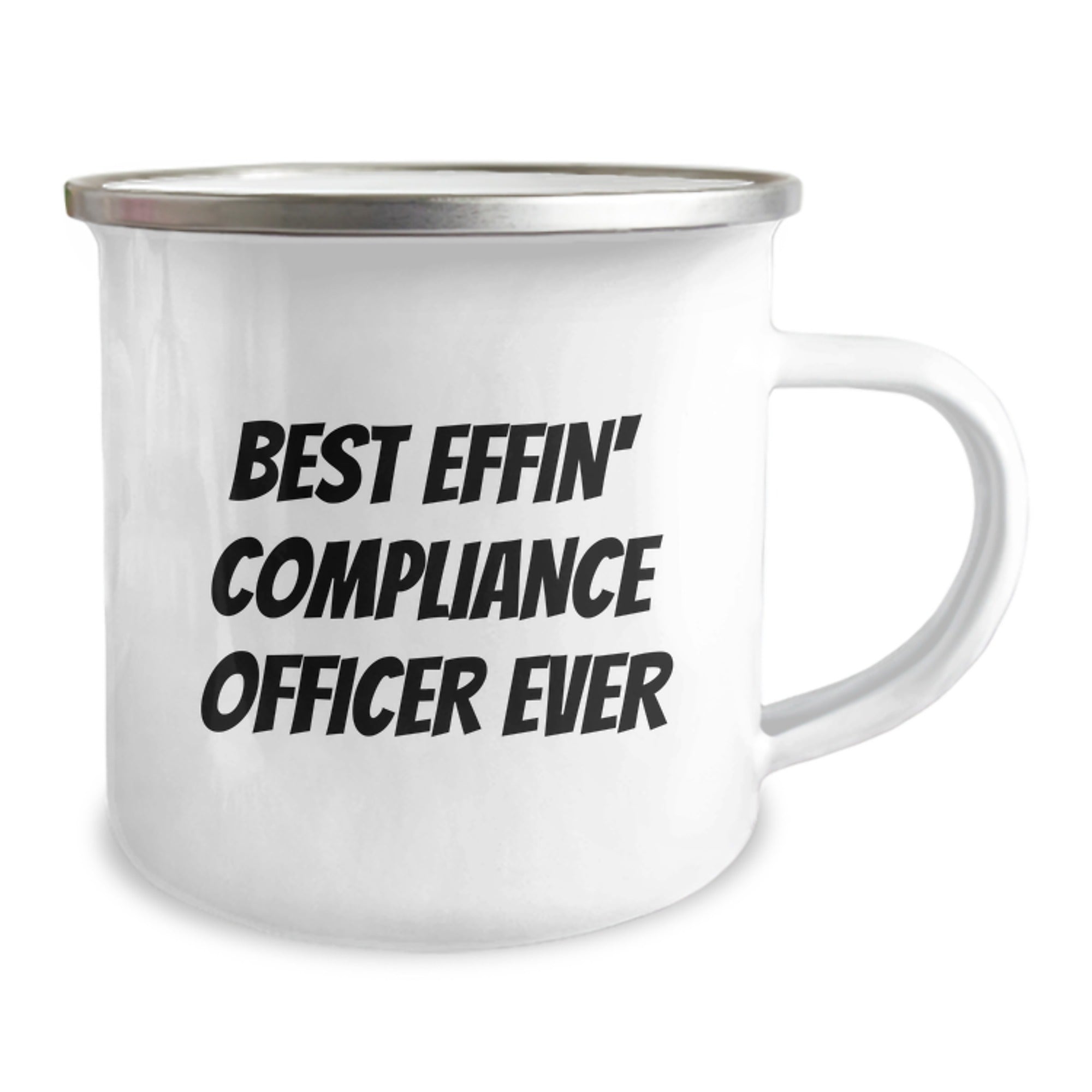 Funny Compliance Officer Gifts for Him or Her, Best Effin' Compliance Officer Ever Camping Mug, 12 oz Stainless Steel, Graduation Unique Gifts from Friends - Image 2
