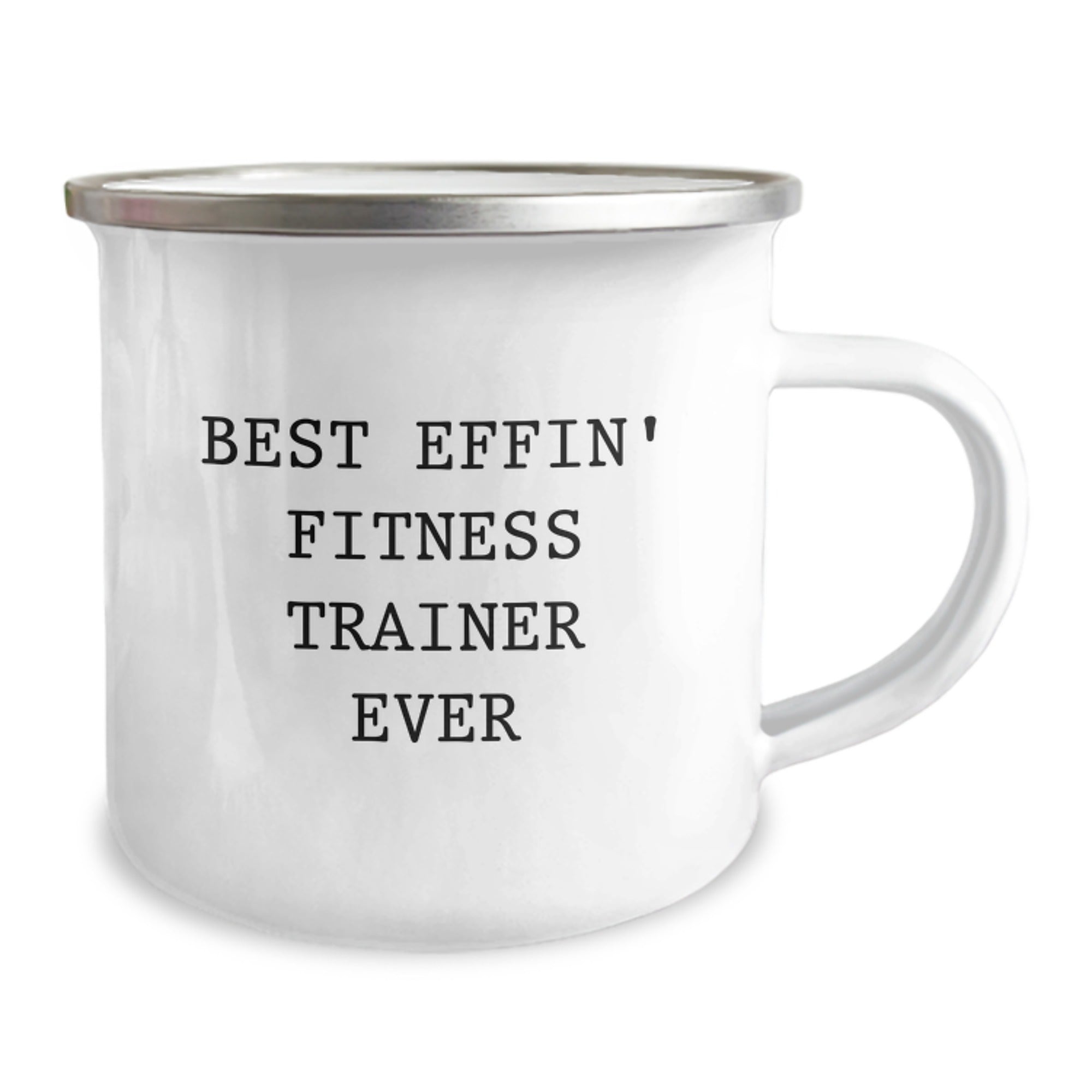 Funny Fitness Trainer Gifts from Friends for Men - Best Effin' Fitness Trainer Ever Camping Mug - Image 2