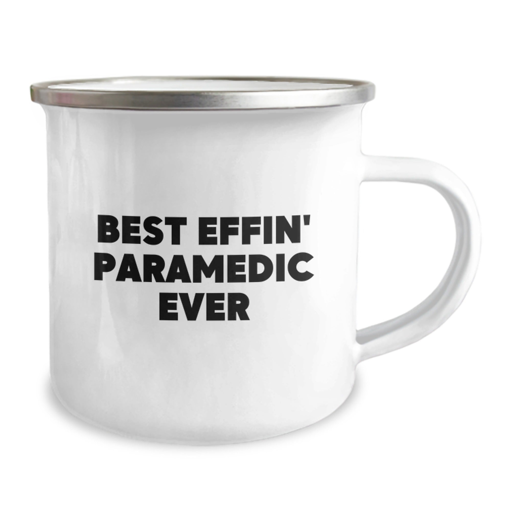 Funny Rescue Worker Gifts from Friends and Family for Graduation - Best Effin' Rescue Worker Ever Camping Mug, 12 oz Stainless Steel with Enamel Finish - Image 2
