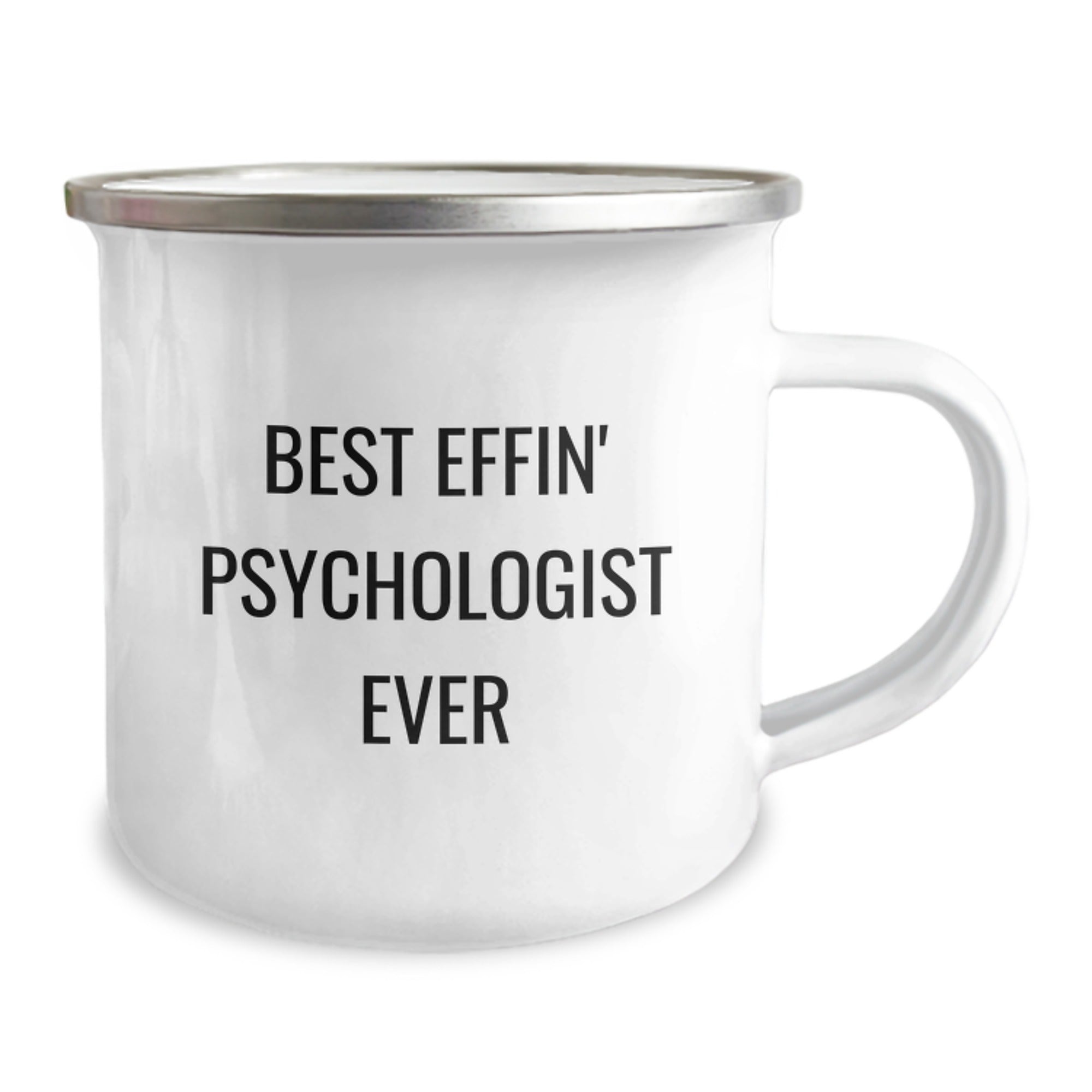 Funny Psychologist Gifts for Graduation - Best Effin' Psychologist Ever Camping Mug, 12 oz Stainless Steel with Enamel Finish - Gifts from Friends for the Best Psychologist Ever - Image 2