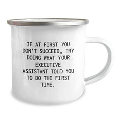 Funny Executive Assistant Gifts from Friends and Family - Christmas Unique Gifts for Executive Assistant Camping Mug - Image 2