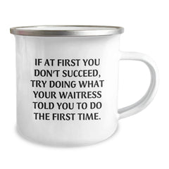 Funny Waitress Gifts from Coworkers for Waitress, Inspirational Camping Mug for Graduation - Image 2